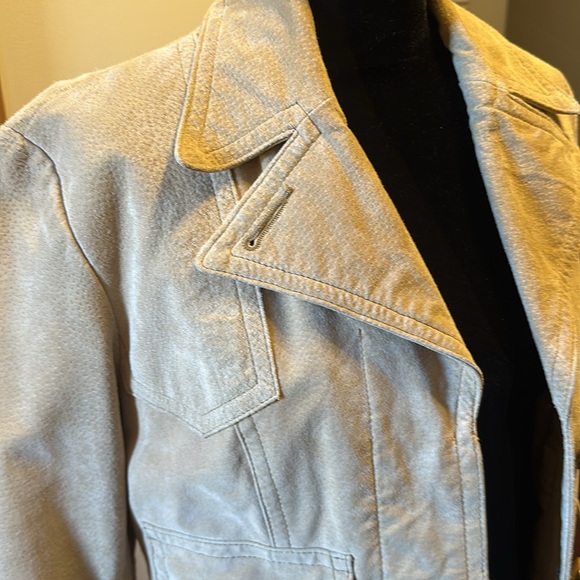 Leather/Suede Great Northwest Clothing Company Leather Belted Blazer size medium - Picture 12 of 16